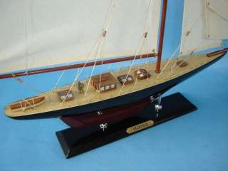 Valkyrie 25 Model Ship Sailboat Wooden Nautical Decor  