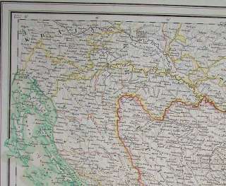 1853 Heinrich Kiepert 4 Sheet Wall Map EUROPEAN TURKEY BALKANS DANUBE 