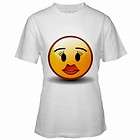 Girl Smiley Face Womens White T Shirt S,M,L,XL