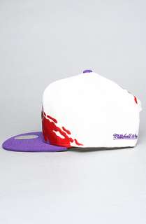 Mitchell & Ness The Toronto Raptors Paintbrush Snapback Hat in Purple 