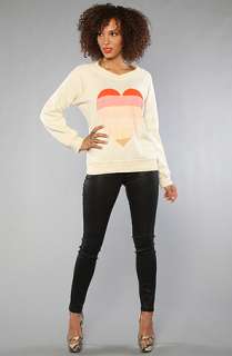 Wildfox The Beach Heart Original Gidget Sweatshirt in White 