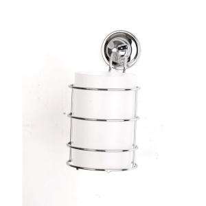   Multi Purpose Storage Container in Chrome with Suction Cup Application