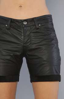 Blank Denim The Distressed Leather Roll Up Short  Karmaloop 