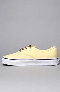 Vans Footwear The Authentic CA Sneaker in Pale Yellow  Karmaloop 