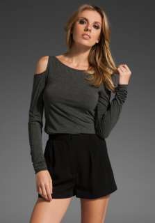 BAILEY 44 Cold Shoulder Long Sleeve Tee in Charcoal at Revolve 
