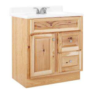 American Classics Hampton 30 in.Vanity Cabinet Only in Natural Hickory