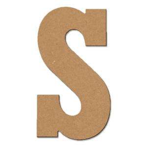 Design Craft MIllworks 8 In. MDF Block Letter (S) 47342 at The Home 