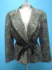 Floral Tweed Cotton Women Blazer Suit Jacket SZ 16 LOOK