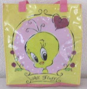 Purse   Yellow Pink Warner Brothers Tweety Bird Bag  