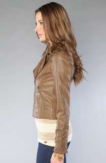 Obey The Trespassing Moto Jacket in Tan  Karmaloop   Global 