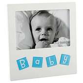 Widdop Juliana Mdf White Frame With Aluminium Icons   Baby Blue 4X6