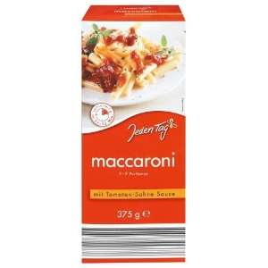 Jeden Tag Maccaroni mit Tomaten Sahne Sauce, 12 er Pack (12 x 375 g 