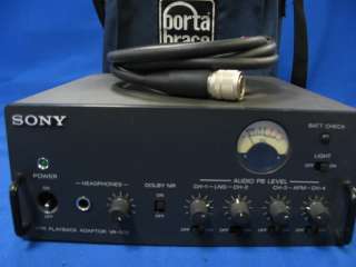 Sony VA 500 Playback Adaptor w/ Cable and Porta Brace Case