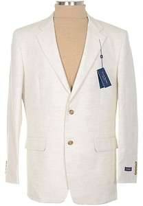 195 Club Room 44L Khaki Linen Cotton Blazer Sportcoat  