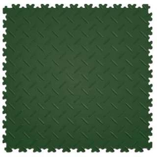 IT Tile Diamond Plate Forest Green 20.5 In. X 20.5 In. Residential 