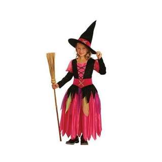 rosa Hexe für Kinder Hexenverkleidung Kostüm 4 6 Jahre