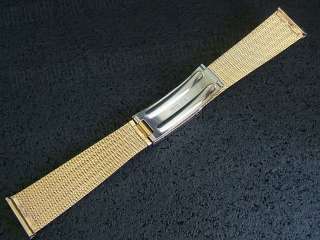 NOS 20mm Finesse Gold gf DeLuxe Mesh Vintage Watch Band  