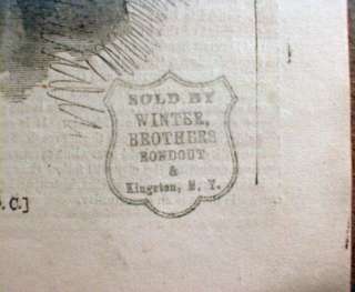 1865 Illustrated Civil War newspaper w RARE STAMP of sales outlet on 