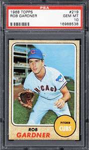 1968 Topps #219 Rob Gardner PSA 10  