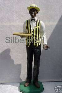 Black Boy Kellner Butler Afrika Figur Lebensgroß 7065 G  