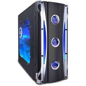 Apevia X Cruiser ATX Black Mid Tower Case with Clear Side, Front USB 