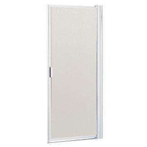   Door in Bright Clear Finish with Rain Glass 6100 