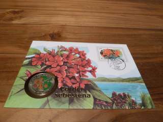 X661 Kuba Cuba 5 Numisbriefe mit Farbmünzen Blumen  