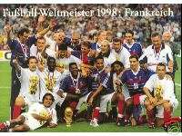 Weltmeister 1998  off. Siegerpostkarte   Frankreich RAR  