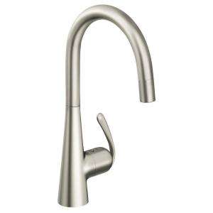 GROHE Ladylux 3 Single Hole Pro Dual Spray Pull Down Kitchen Faucet in 