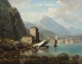 August Seidel Gardasee Lago di Garda Riva Torbole 1850  