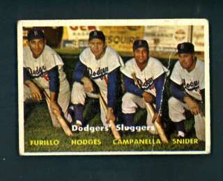 1957 Topps # 400 Brooklyn Dodgers Sluggers Campanella  