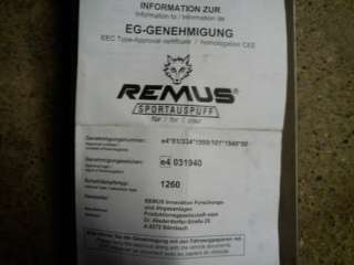 REMUS Sportauspuff Edelstahl für VW Golf 3, Kombi, Cabrio, Vento in 