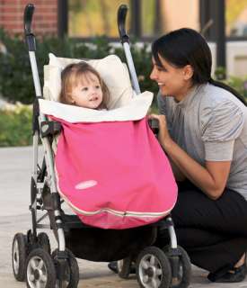     BundleMe   Lite   Toddler Pink Leaf Car Seat Cover/Stroller Sack