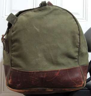 VTG Gokeys Pre Orvis Canvas & Leather Extra Large Duffle Bag Hunting 
