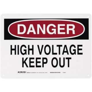   Plastic Danger High Voltage OSHA Safety Sign 22104 