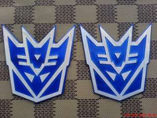 2pcs Blue Transformer DECEPTICON sticker car Emblem badge  