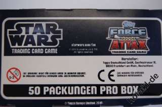 Star Wars Force Attax Movie Card Collection Topps Display 50 Booster 
