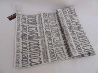   Roberto Cavalli Grey 100% Wool Logo Pattern Knitted Scarf  Great Gift