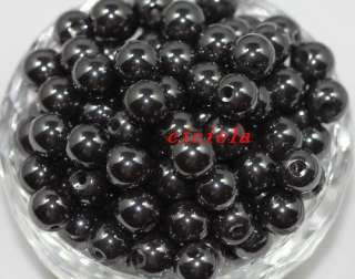 Wholesale 20/50/100pcs black Magnetic Hematite Round Beads fit 