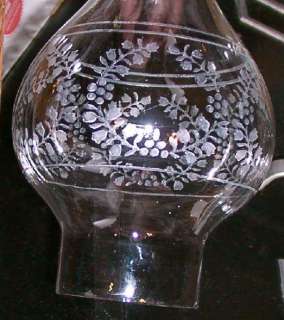 Pink Depression Glass Era Tulip Pattern Signed Giant Oil Lamp Ready to 