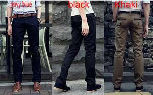   Korean Mens Slim Designed Casual Trousers Pants 3 color 053  