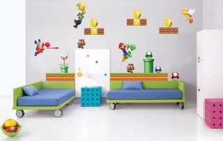 GIANT Super Mario bros Decal REPOSITIONABLE Removable WALL STICKER 