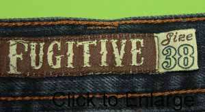   jeans denim pants cb52 brand fugitive size desinger s tag size 38 x