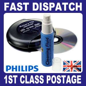 NEW Philips Quality Rotary CD DVD Cleaning Kit Disc Cleaner Buffer 