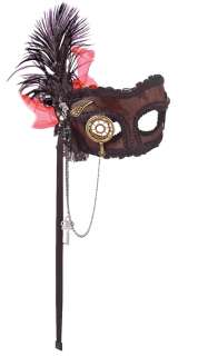 steampunk womens eye mask wings monocle visor style awesome costume 