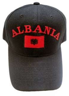 ALBANIA FLAG HAT ALBANIAN EAGLE SOCCER BLACK HAT CAP  