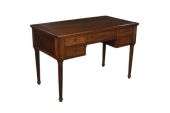 French Walnut Vintage Five Drawer Home Office Study Writing Table Desk 