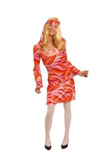 Kostüm Retro Kleid Hippie 70er Jahre Gr.36 46 Fasching Karneval NEU 