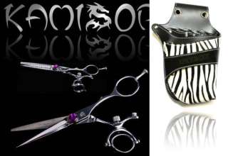 Kamisori Revolver Hair Shears & Texturizer + Zebra Case  
