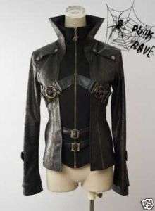 kera Visual Kei Punk Goth Lolita nana blazer Jacket man made leather 